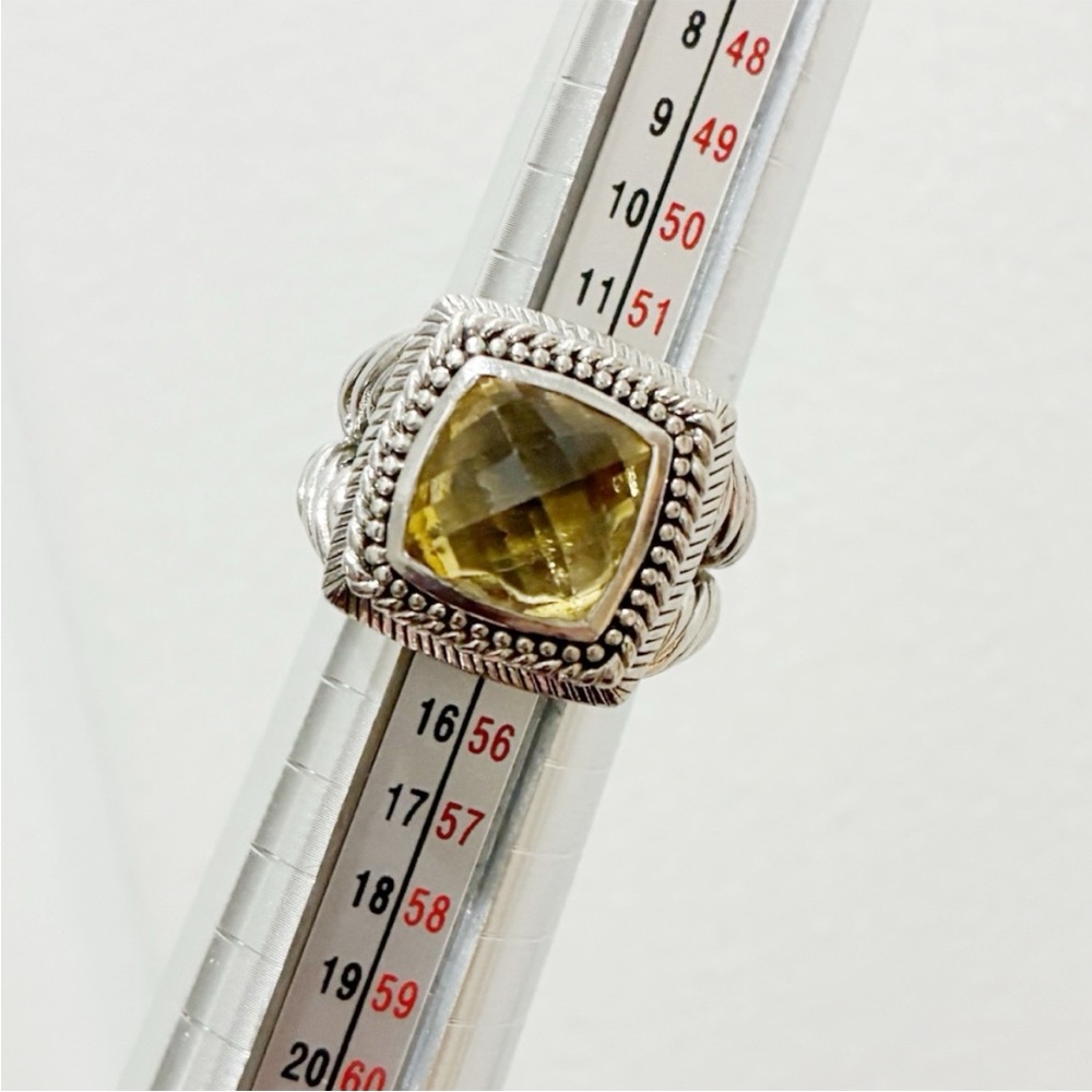 Judith Ripka Citrine & Sterling Silver Ring